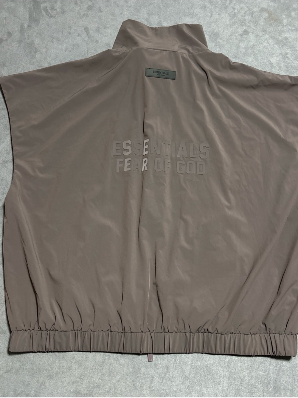 Fear Of God FOG Essentials Vest Mock Neck Jacket Size XXL Taupe Golf Outdoors